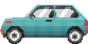 Retro Car Blue